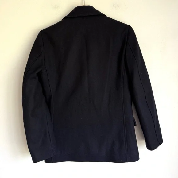 Ralph Lauren • Signature Wool Blend Twill Coat in Navy Blue - Picture 5 of 8